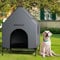 Nidouillet Hundehaus für große Rasse 122CM Outdoor oder Indoor, wetterfest 600D PVC große Welpen Haus, atmungsaktiv 2x1 Textilene Stoff erhöhtes Hundebett