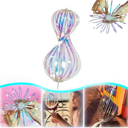 Magic Rainbow Spinner, Rainbow Twirler Stick,Rainbow Stick,Magic Party Bubble Wand,Spin Twirl Swirl Glitter Stick,Variable Twirler Stick Rave Toys for Party Festivals & Funny Attractive Night (1 Pcs)
