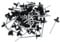 Motoforti Dome Head Large Flange Blind Rivets 4mm Grip Diameter 6.4mm Grip Length 12mm Flange Diameter Aluminum Alloy Iron Silver Tone Black 50 Pcs