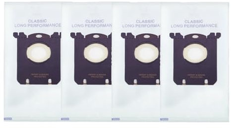 EDUQKWQS Kit De Sacs D'aspirateur, Sac À Poussière, Compatible avec Philips, Compatible avec Electrolux, FC8202 FC8204 FC9087 FC9088 HR8354 HR8360 HR8378 HR8426(4 Pcs)