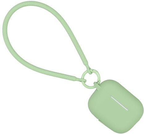 kwmobile Hülle kompatibel mit Apple Airpods Pro 2 Kopfhörer - Silikon Schutzhülle Etui Case Cover - mit Handschlaufe Matcha Grün