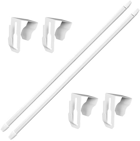 Barra Telescópica Para Cortinas,Varilla Extensible Para Ventanas Con Instalación Sencilla - Longitud Ajustable Con 4 Ganchos Para Baño, Dormitorio, Sala Y Apartamento