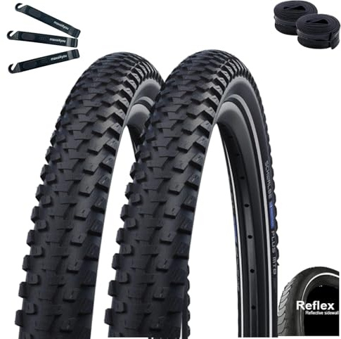 Schwalbe Marathon Plus MTB Performance E-50 - Cubiertas para bicicleta (2 unidades, 27,5 x 2,35 cm), color negro