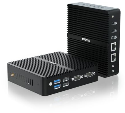 VENOEN Fanless Mini PC N150 Fanless Industrial Computer 8GB RAM 512GB SSD