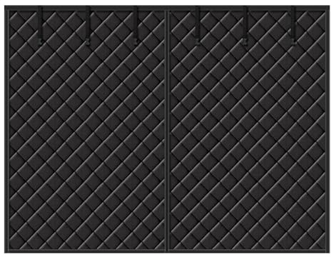 Winter Garage Door Insulation Kit, Magnetic Thermal Insulated Garage Door Curtain Easy Roll Up Installation, Soundproof Insulation Door Cover(Black,W244cm x H220cm)