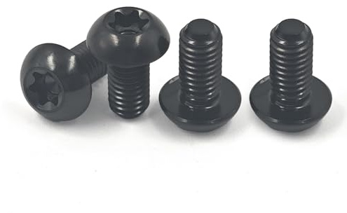 Set of 4 Titanium Bolts M5 x 12mm MTB Bike Bicycle Water Bottle Holder Screws (Black)