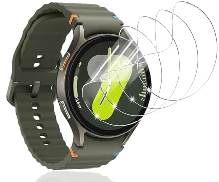 Bekiikoo 4 Piezas Protector para Samsung Galaxy Watch 7 40mm, TPU flexible de protección completa, HD Antiarañazos, Cobertura Completa, [No vidrio templado], para Galaxy Watch 7 40mm