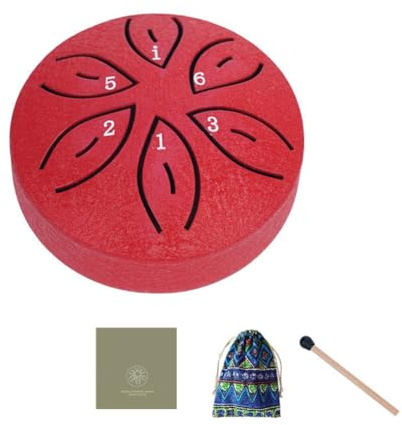 Akfldms Kindermusikinstrumente Orff-Instrumente Basteln Mini Hohltrommel 3 6 Töne Rot