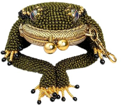 Bezaubernde Frosch-Geldbörse, Kuss-Schloss-Charm-Schlüsselanhänger-Dekor | Mini-Aufbewahrungstasche für Bargeld, Ohrhörer und kleine Alltagsaccessoires