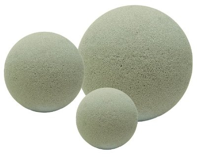 Blumensteckschaum-Kugel, trocken, 15 cm, Steckmasse, Steckschaum, Blumen-Gestecke künstlich, Tisch-Deko, Hochzeit, Kunstblumen