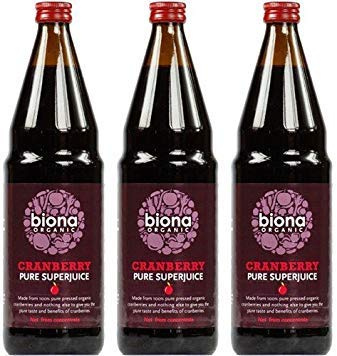 Organic Pure Cranberry Juice (750ml) x 3 Pack Saver Deal
