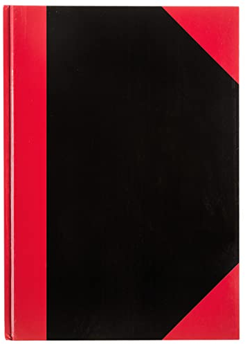 Idena 10146 - Kladde DIN A4, 96 Blatt, 70 g/m², kariert, fester Einband, rot/schwarz, 1 Stück