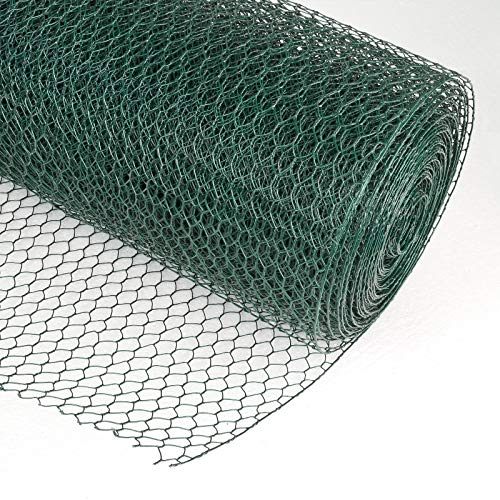 Drahtgitter Volierendraht 13mm 6eck 0.5x25m grün d=0.8mm Drahtzaun Maschendraht