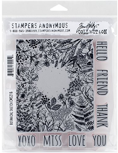 Stampers Anonymous_AGW Cling Botanical Sketch Mounted Stamp