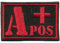 A+POS Blutgruppe Positiv Military Survivor Biker Rotkreuz Abzeichen Aufnäher