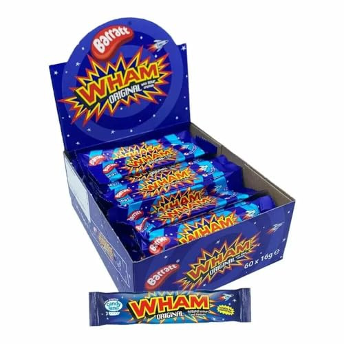 Wham Original Raspberry Chew Bars, 960 Grams, Full Box of 60