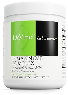DAVINCI Labs D-Mannose Complex - Powder Drink Mix Supports Immune System & Urinary Tract Health* - Bladder Health Aid with Calcium, Cranberry Juice Powder & Prebiotic Fiber* - 30 Servings (168.57 g)