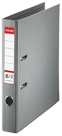 Esselte Ordner, A4, 10er Pack, 50 mm Rückenbreite, Kunststoff, grau, 811480