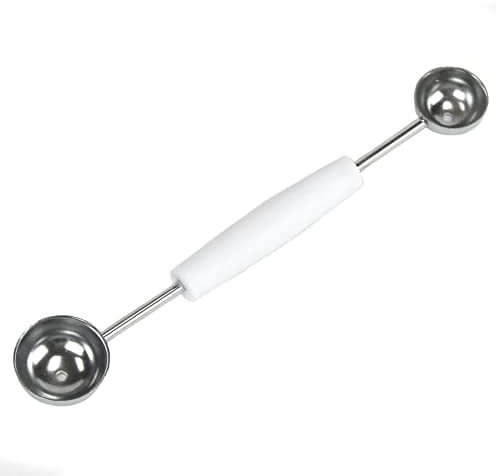 Chef Craft 20974 Double Sided Stainless Steel Melon Baller, White