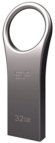 Silicon Power Jewel J80 - Memoria USB 3.0 de 32 GB, Llave, Color Titanio