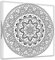 Mandala IV - Ausmalbild auf Leinwand, aufgespannt auf Rahmen - Quadrat-Format - 80x80 cm
