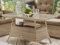 Destiny Gartentisch Casa/Merano 120x77x66cm, Polyrattan, Pearl Shell