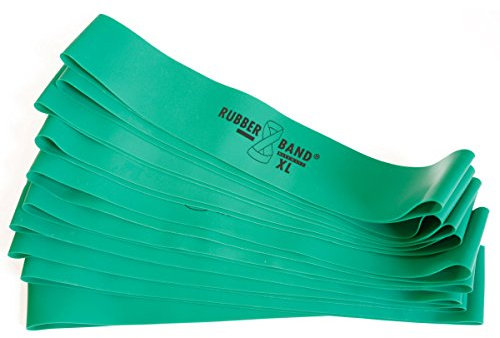 FTM Dittmann® Rubberband XL in Grün (mittel), inkl Übungsflyer, für Muskelaufbau, Krafttraining und Fitness, Expander für Gummiband Sport (10)