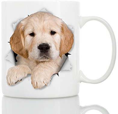 Golden Retriever Mug - Ceramic Funny Coffee Mug - Perfect Dog Lover Gift - Golden Retriever Coffee Mug - Great Birthday or Christmas Surprise for Friend or Coworker, Men and Women (11oz)