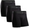 DANISH ENDURANCE Cotton Boxers for Men with Optional Fly, Stretchy Men's Underwear Trunks, 3 or 10 Pack, Black, XL