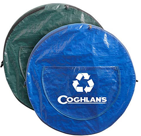 Coghlan's Pop-Up Lightweight Trash & Recycle Can – Collapsible Dual-Purpose Bin for Camping, RV, and Travel – Durable, Compact, and Easy to Store – 29.5 Gallon