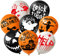 TUPARKA 24 Stück Halloween Luftballons - 12 Zoll Latex Ballons für Party Dekorationen - 8 Verschiedene Designs