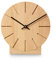 Natuhr Funkuhr Wanduhr Tischuhr Eiche Holz - Boom - geräuscharm Massivholz Design ø17 cm (Eiche unbehandelt Schwarze Zeiger, Funkuhrwerk)