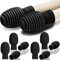 8 Stücke Trommel Dämpfer Drumstick Leise Trommel Dämpfer Zubehör Gummi Ãœbung Schlagzeug Spitze Dämpfer Trommel Ãœbung Spitze (Schwarz)