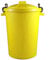Srendi® YELLOW 85 Litre 85L Extra Large Colour Plastic Dustbin Garden Bin Clip Locking Lid Heavy Duty for Rubbish Recycle Waste Animal Feed Storage Unit