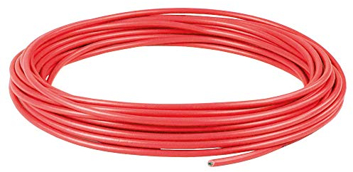 as - Schwabe Cable de conexión 5 m - Cable H07V-K 1,5 mm², Conductor de cobre fino trenzado con aislamiento de plástico - Para el cableado de enchufes y luces - Rojo I 30041
