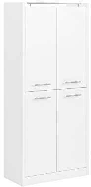 Schildmeyer Hochschrank 701611 Trient, 70,7 x 35 x 157,5 cm, weiß matt