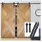 13FT/396cm Sliding Barn Door Hardware Sliding Door Kit Barn Door Hardware,Splicing Track,Four Rollers,No Doors in It