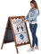 DISPLAY SALES Holz Kundenstopper DIN A1 | Plakatständer inkl. 2 Magnetfolien | Kundenstopper wetterfest A1 | Tafel Aufsteller aus Buchenholz | Kreidetafel magnetisch