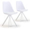 VS Venta-stock Set de 2 sillas Comedor Cross Estilo nórdico Blanco, certificada por la SGS, 54 cm (Ancho) x 49 cm (Profundo) x 84 cm (Alto)