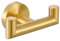 Angle Simple Bathroom Double Hook Brushed Gold, SUS304 Stainless Steel Bath Towel Holder, Double Robe Hanger Wall Mount