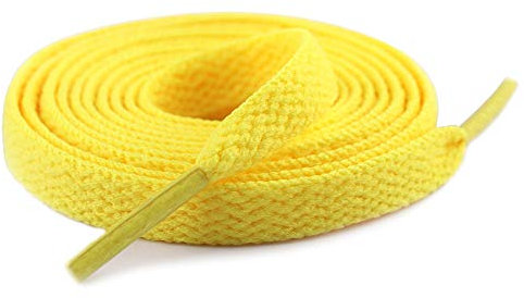 Sechunk Solido Lacci piatti Scarpe Atletiche Stringhe Colori 29 Colori 1 paio per Sneaker, Huangse, 114cm