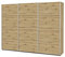 Rauch Möbel Caracas Schrank Kleiderschrank Schwebetürenschrank, Eiche Artisan, Holz, 3-trg., inkl. Zubehörpaket Basic 3 Kleiderstangen, 3 Einlegeböden, BxHxT 271x210x62 cm