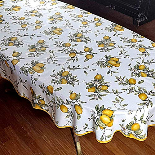 Manifattura Tessile Panama-Tischdecke drucken alle Größen - Zitronen, Oval x6 180