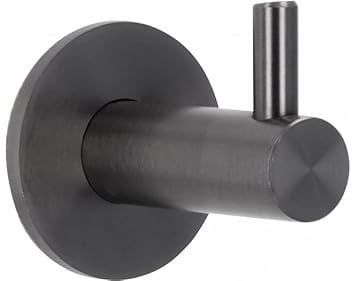 SIRO Kleiderhaken Nottuln, Schlicht, Edelstahl schwarz geschliffen, 38 mm x 42 mm x 35 mm, 1658/N4