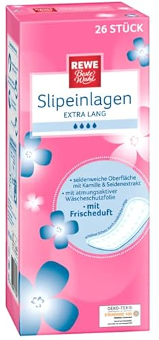 Rewe Beste Wahl ´Slipeinlagen extra Lang mit Duft (26 Stück pro Packung)