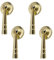 MOROBOR Lot de 4 boutons de tiroir de cuisine dorés brossés en forme de goutte en bambou doré avec vis de montage pour armoire, placard