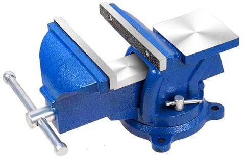 12,7 cm robuster Schraubstock mit Amboss, drehbar, Tischklemme, Verriegelungsbasis