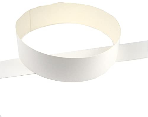 PZ 50 STRISCE BIANCHE IN CARTONE 100 CM X 7 CM PER PASTICCERIA E GELATERIA, IDEALI PER PASTICCINI, DOLCI, BISCOTTI E TORTE