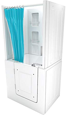 AcquaVapore Senioren Dusche Sitzwanne Badewanne mit Tür S02D-TH-B 100x78cm
