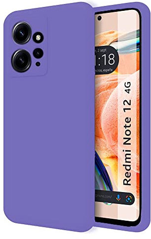 TODOBARATO 24HORAS Funda para Xiaomi Redmi Note 12 4G Morada TPU Lisa Silicona Gel